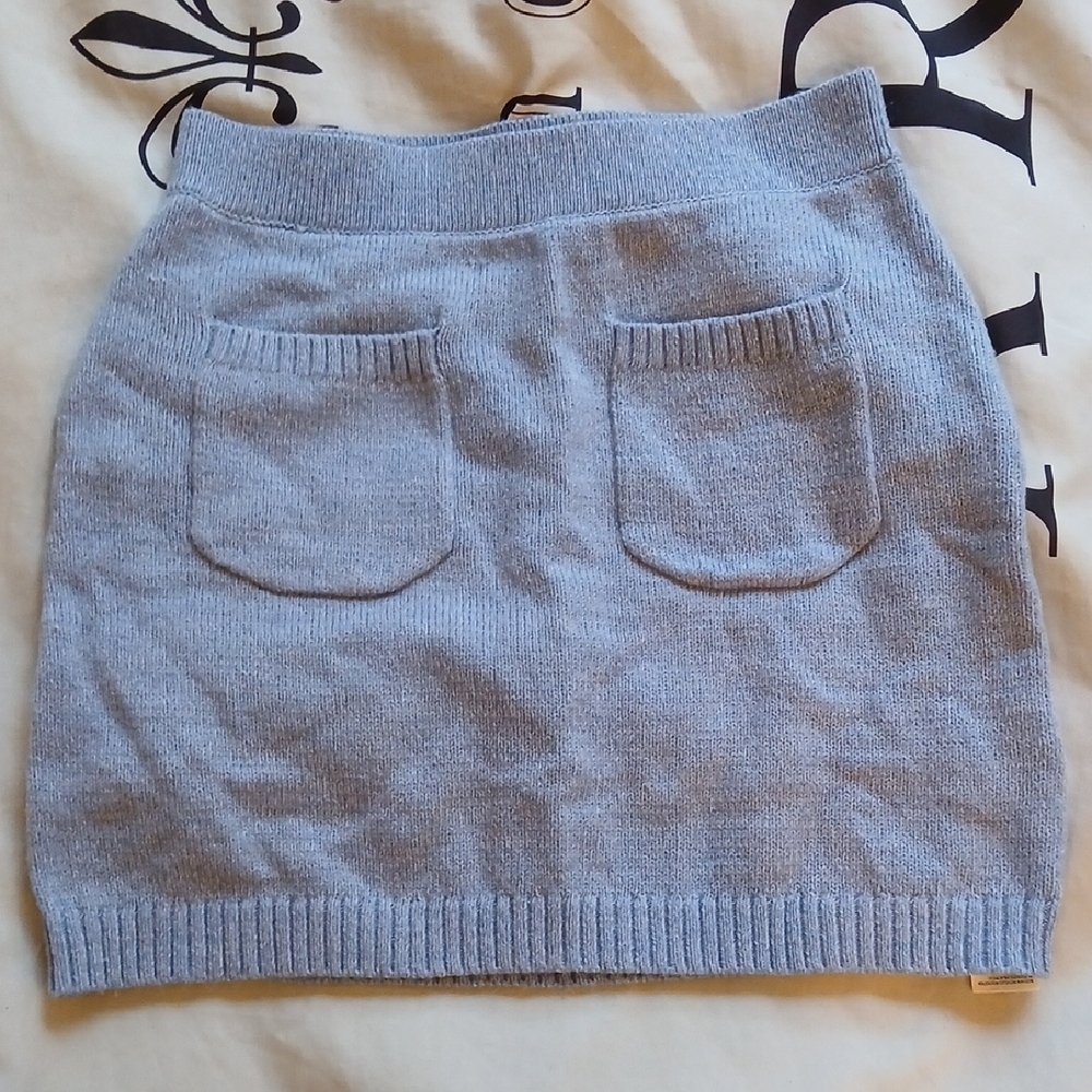 FP Movement by Free People Sky Blue Knit Pocket Mini Skirt